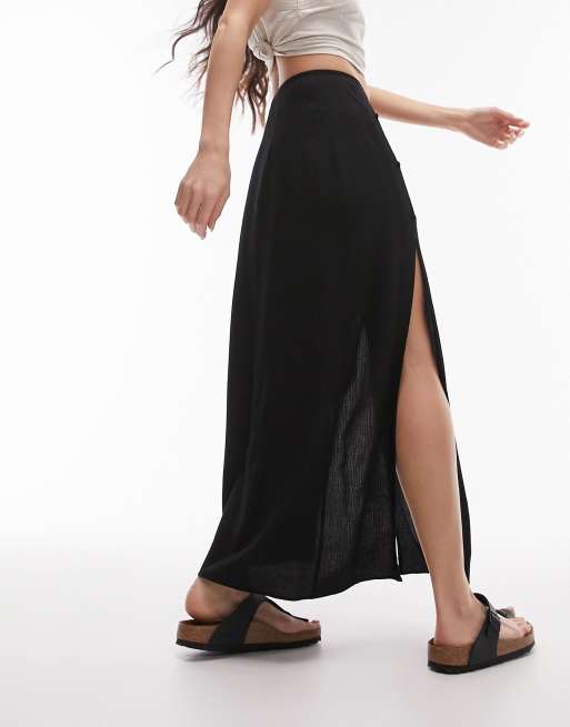 Long black hotsell skirt topshop