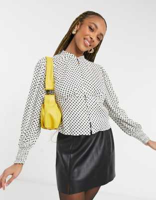 topshop polka dot blouse