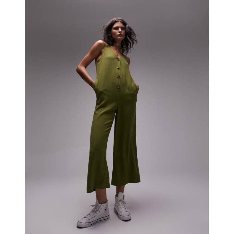 Khaki store casual jumpsuit