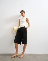 Topshop button through vest in ivory
