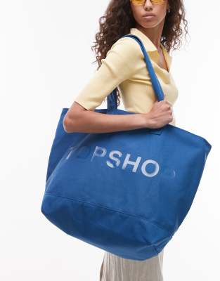 Topshop - Cabas - Bleu de cobalt