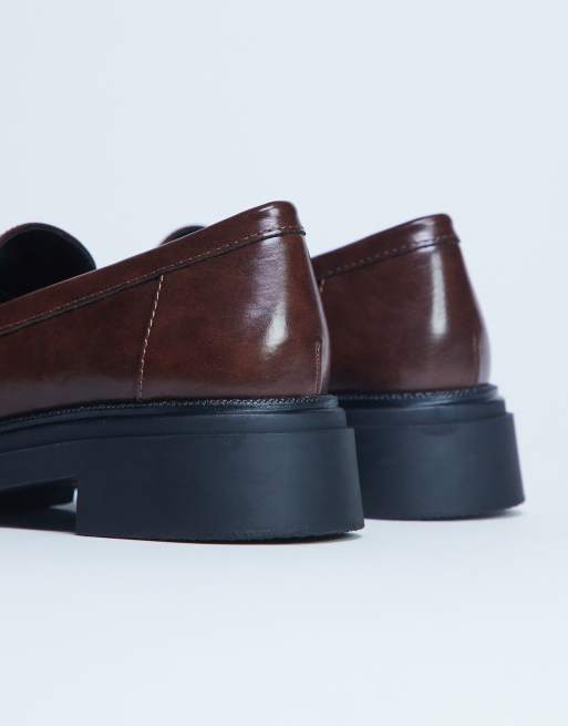 Topshop – Cade – Chokladbruna loafers med grov sula, 3 av 4