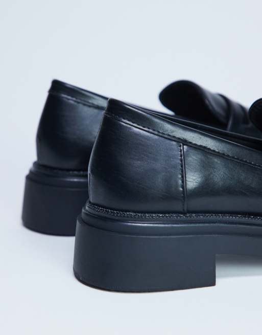 Topshop – Cade – Svarta loafers med grov sula, 4 av 4