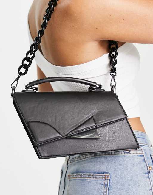Topshop – Cai – Czarna torebka na ramię