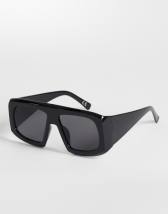 Topshop Cairo chunky square sunglasses in black