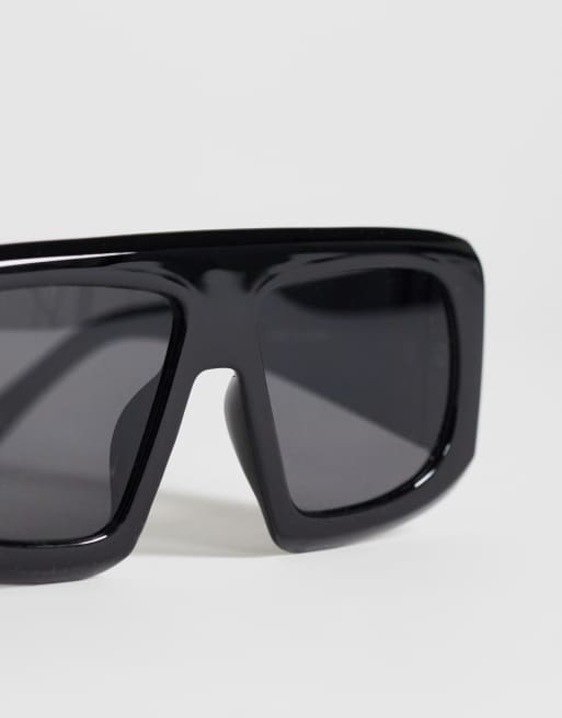 Topshop – Cairo – Czarne kwadratowe okulary przeciwsłoneczne, 2 z 4