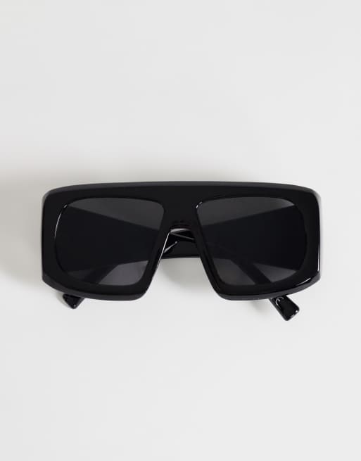 Topshop – Cairo – Czarne kwadratowe okulary przeciwsłoneczne, 3 z 4