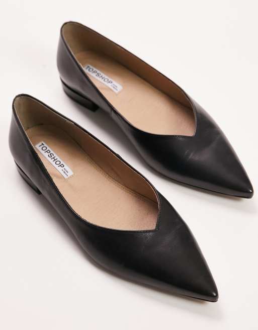 Topshop black sales flat shoes