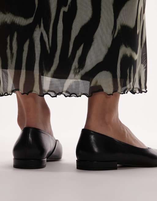 Topshop black 2025 flat shoes