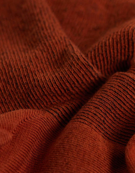 Topshop - Calzini color ruggine a coste con volant, 3 di 3