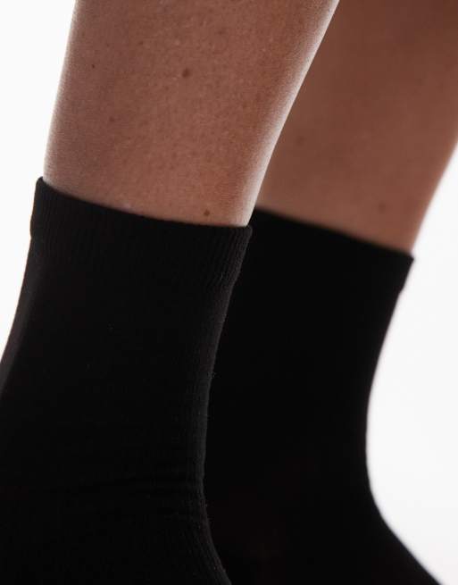 Topshop - Calzini neri a costine trasparenti, 4 di 4