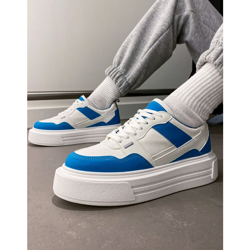 pMPMv Scarpe Topshop - Cameo - Sneakers stringate con suola spessa verde azzurro