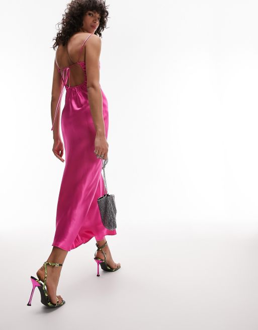 Topshop hot pink store dress