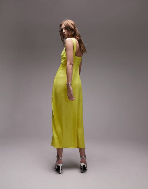 Topshop yellow outlet lace dress