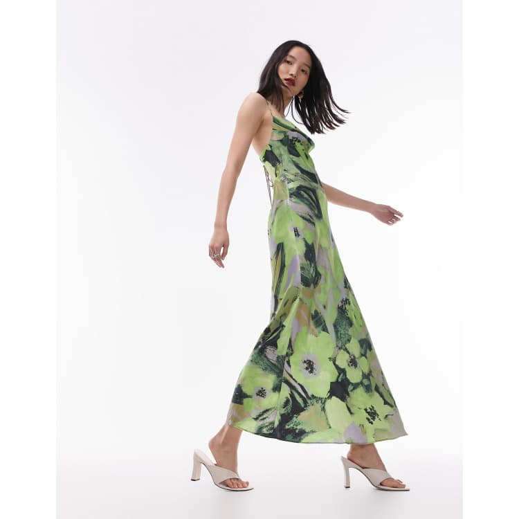 Topshop daisy print slip midi dress sales