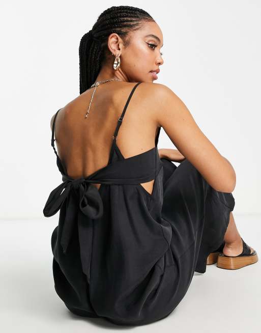 Black Wide Leg Cami Jumpsuit