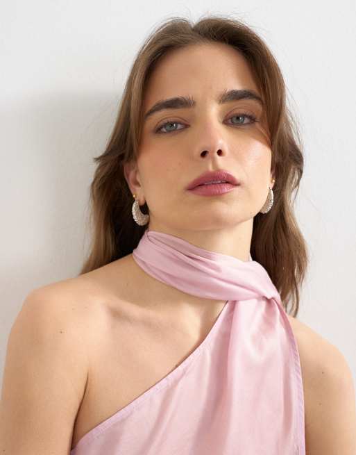 Topshop - Camille - Orecchini a bottone testurizzati color argento