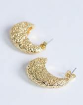Topshop Camille textured stud earring in gold tone
