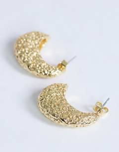 Camille textured stud earring in gold tone