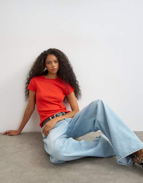 Topshop - camiseta básica roja - view 1