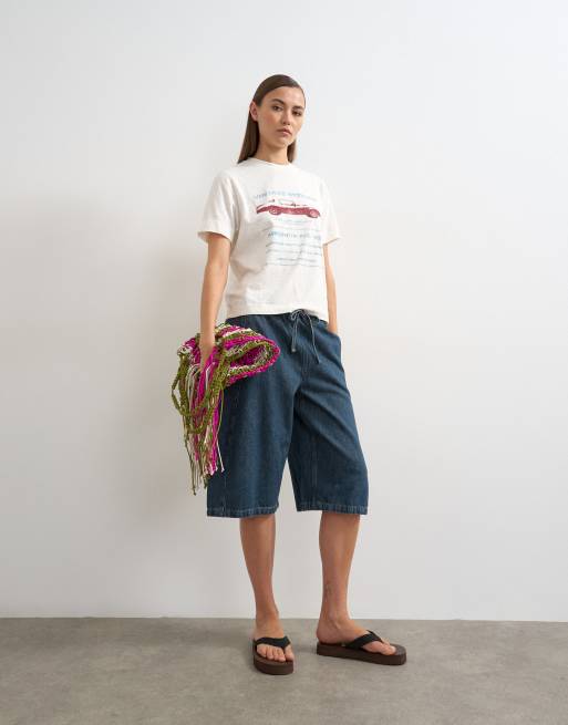 Topshop - Camiseta blanca con estampado gráfico de "Vintage Motor", 2 de 4
