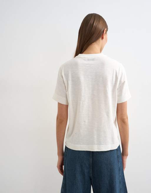 Topshop - Camiseta blanca con estampado gráfico de "Vintage Motor", 3 de 4