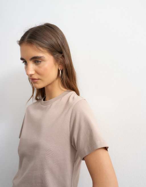 Topshop - Camiseta color piedra clásica, 3 de 4