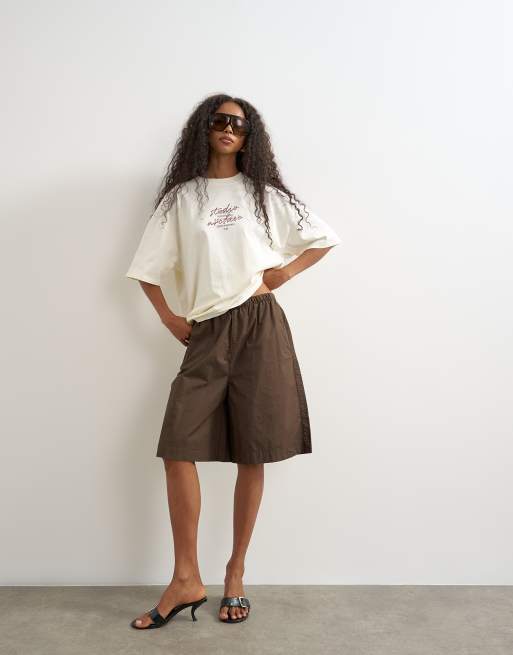 Topshop - camiseta gráfica extragrande en crudo, 4 de 4