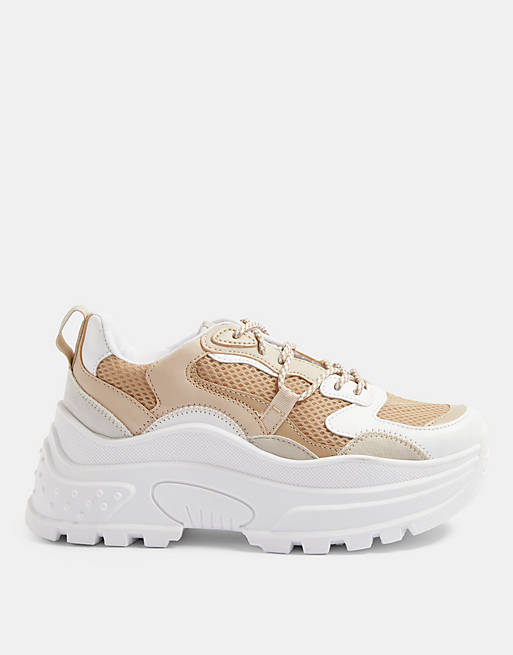 Topshop Cammie Natural Chunky Trainer