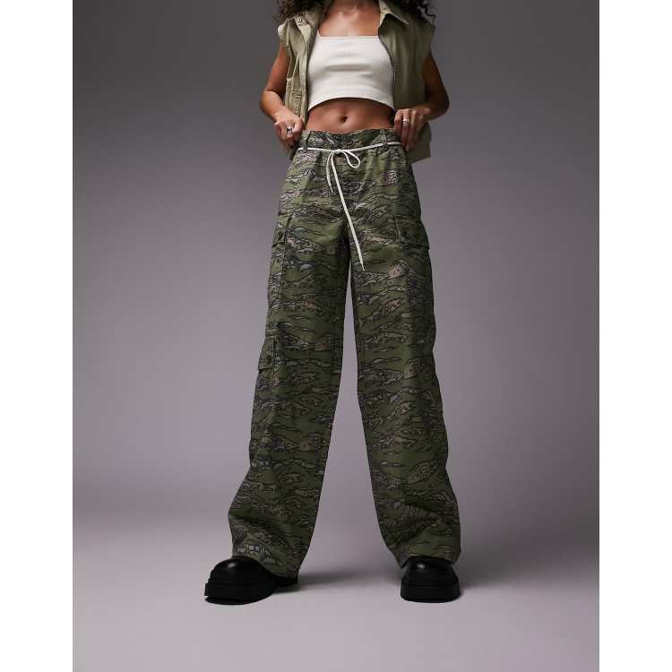 Topshop khaki sale utility trousers