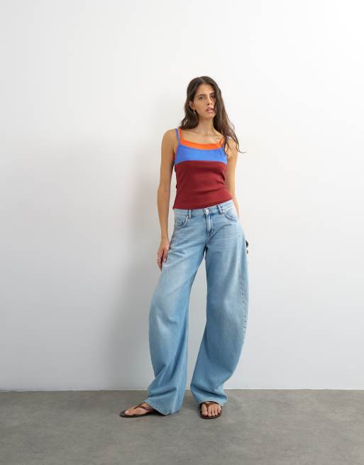Topshop - Canotta color block bordeaux, 4 di 4