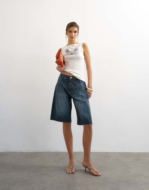 Topshop - Canotta écru con stampa di palme, 4 di 4