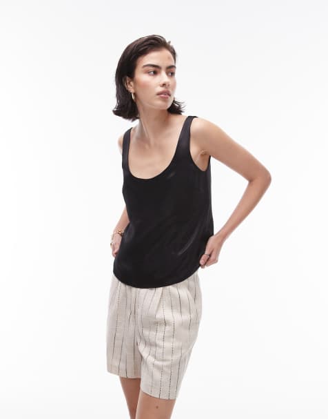 Topshop - Canottiera nera con scollo rotondo - view 1