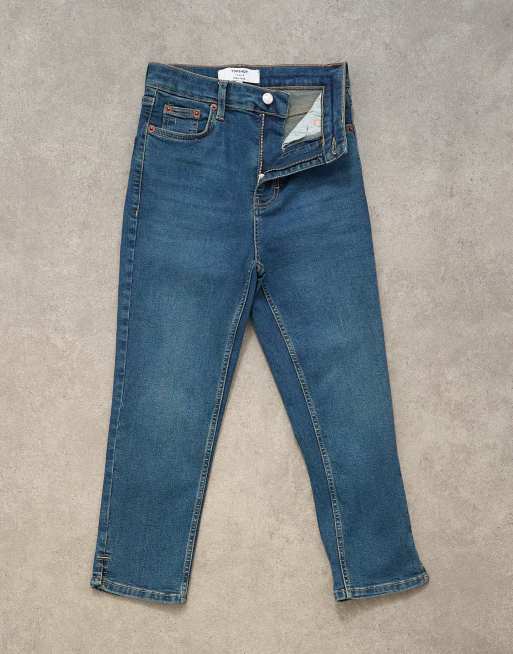 Topshop – Capri-Jeans in Vintage-Blau mit hohem Bund, 6 von 7