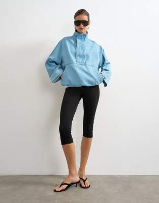 Topshop capri leggings in black