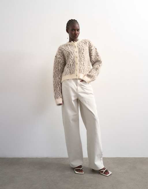 Topshop - Cardigan in maglia a pois animalier, 4 di 4
