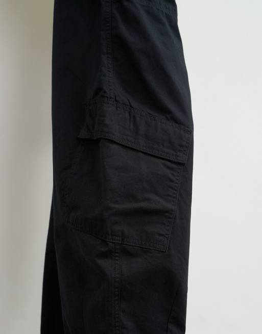 Topshop cargobyxor med knytband i svart, 5 av 5