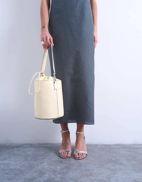 Topshop - Carla - Grote crossbody buckettas in lichtgeel - view 1