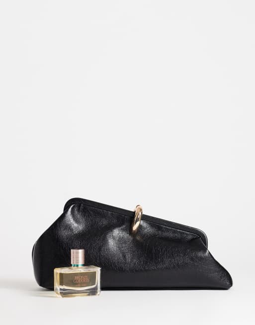 Topshop – Carlie – Mittelgroße Clutch in Schwarz mit Metalldetail, 2 von 4