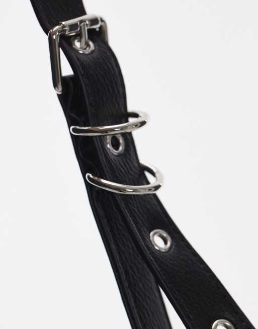 Topshop Carlo cross body bag in black, 2 of 4