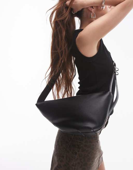 Topshop Carlo cross body bag in black, 3 of 4