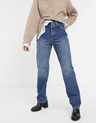 mid blue carpenter straight jeans
