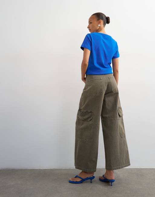 Topshop carpenter multi pocket jean in grey, 4 of 8