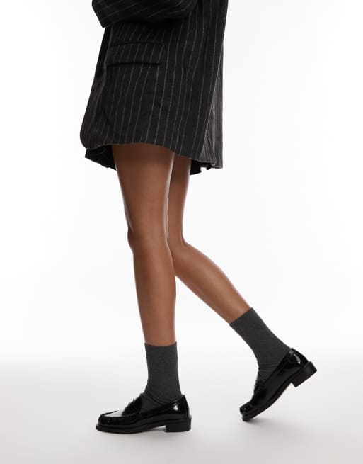 Topshop Carter loafers with ruched detail in black, 4 of 4