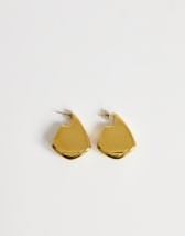 Topshop Casey waterproof chunky hoop earrings in stainless gold