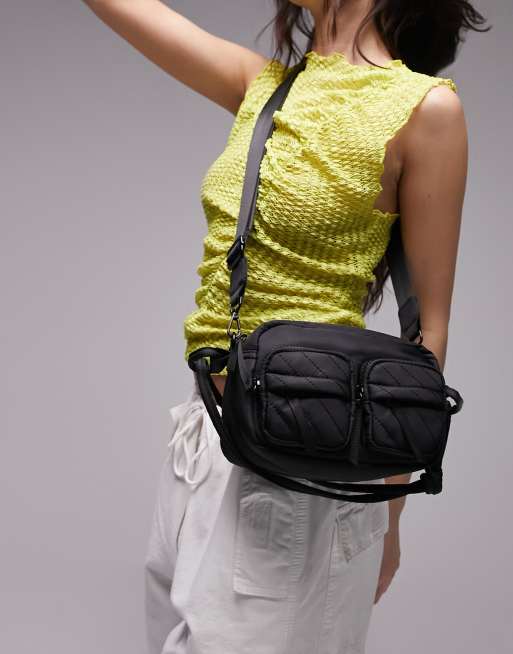 Topshop - Cassie - Crossbodytas van nylon in zwart