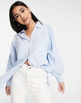 Topshop casual shirt in light blue