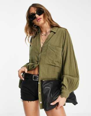topshop khaki top