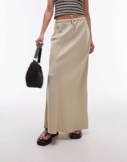 Drawstring twill skirt sales