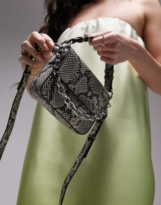 Topshop black best sale snake bag